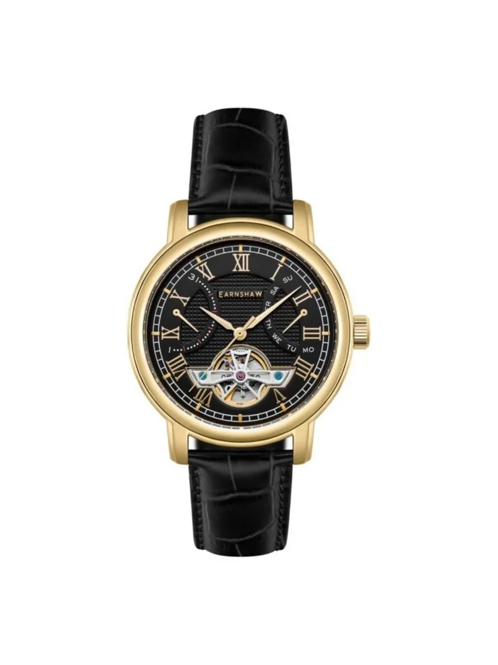 NWT Thomas Earnshaw Longcase Black Dial Men's Watch